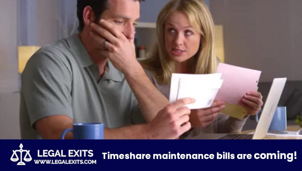 Timeshare maintenance bills
